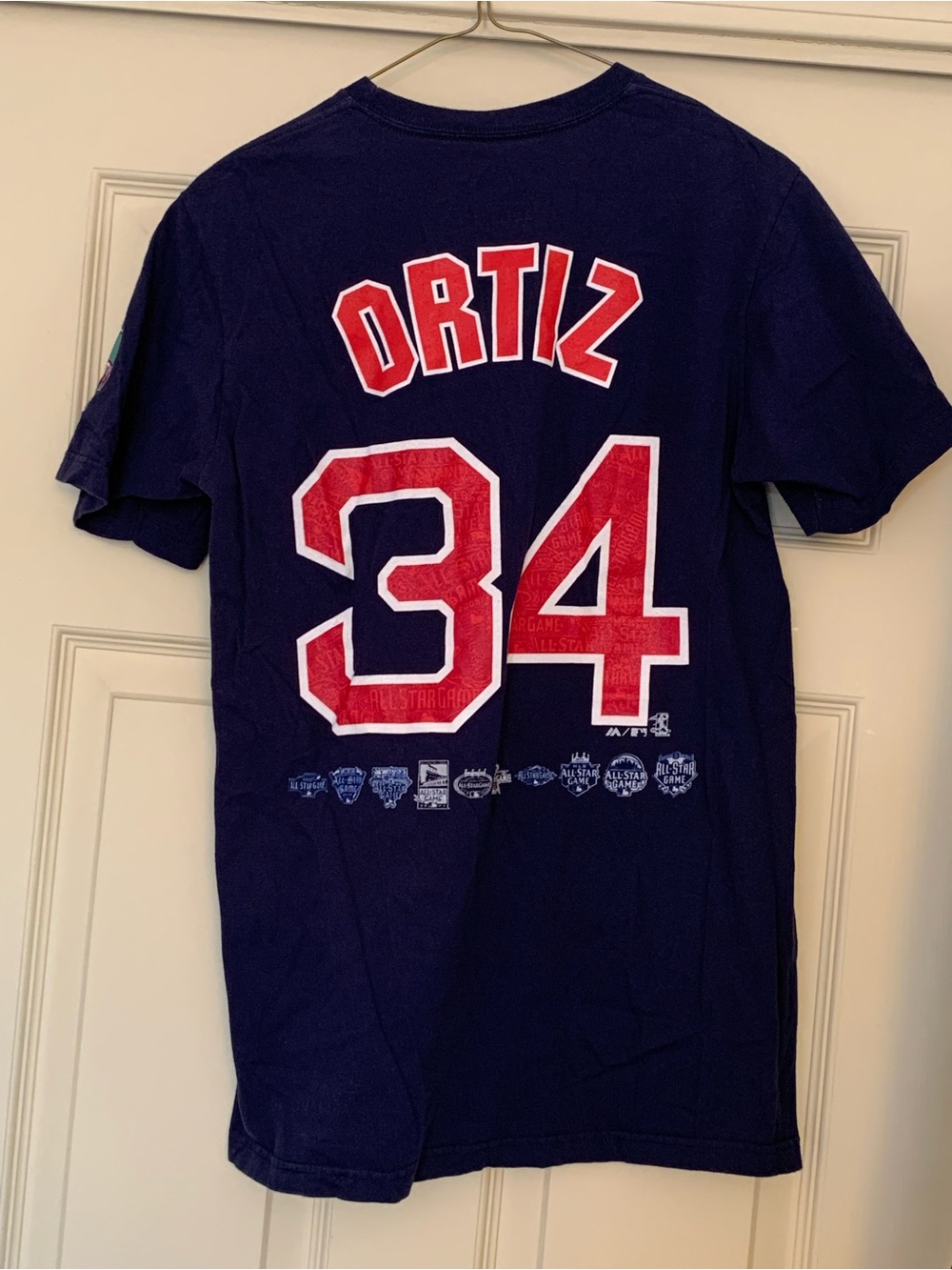 David Ortiz Big Papi Shirt Mens M Red Sox Majestic 2016 Final Season All Star 34